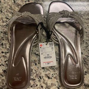 Zara silver sandals